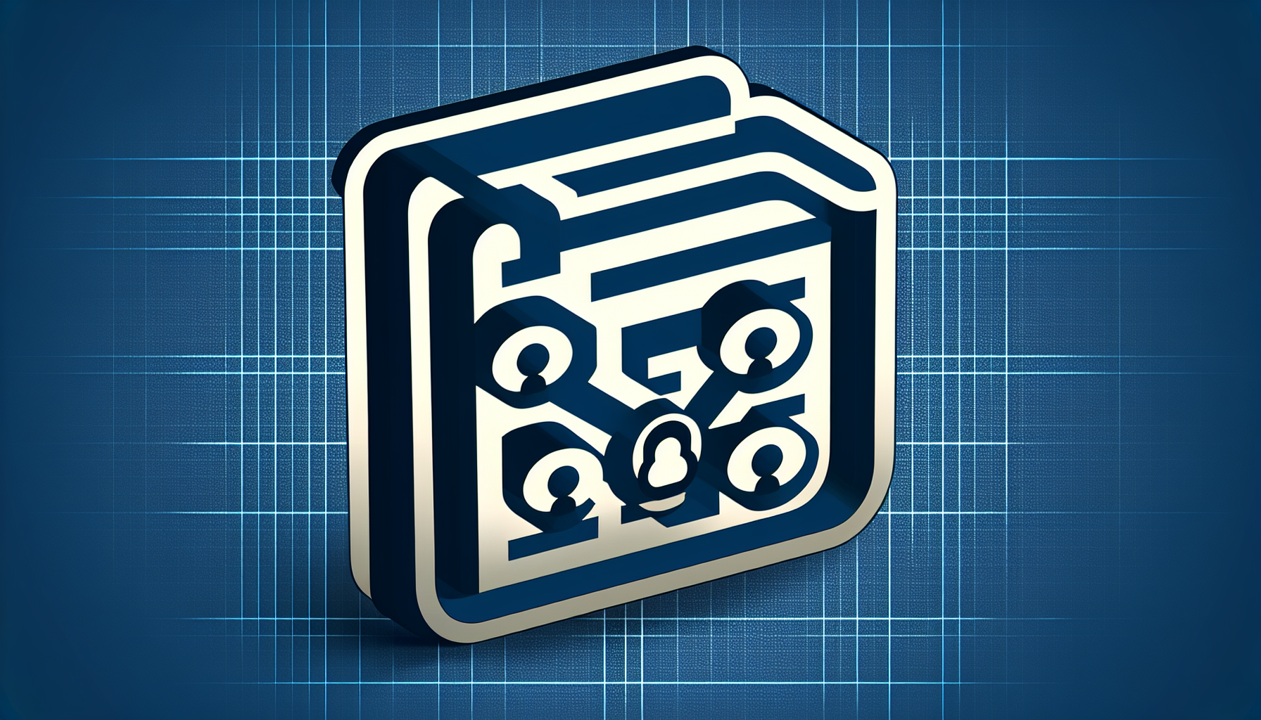 An image representing the concept of basic file operations in the PHP programming language, devoid of human presence. Visualize a large, stylized symbolic representation of a PHP file, perhaps in the form of a document icon with the PHP logo. Illustrate a set of four smaller symbolic icons orbiting or surrounding this main icon, each indicating an operation: opening, reading, writing, and closing files. No brands, logos, or any type of text are to be included in the image.